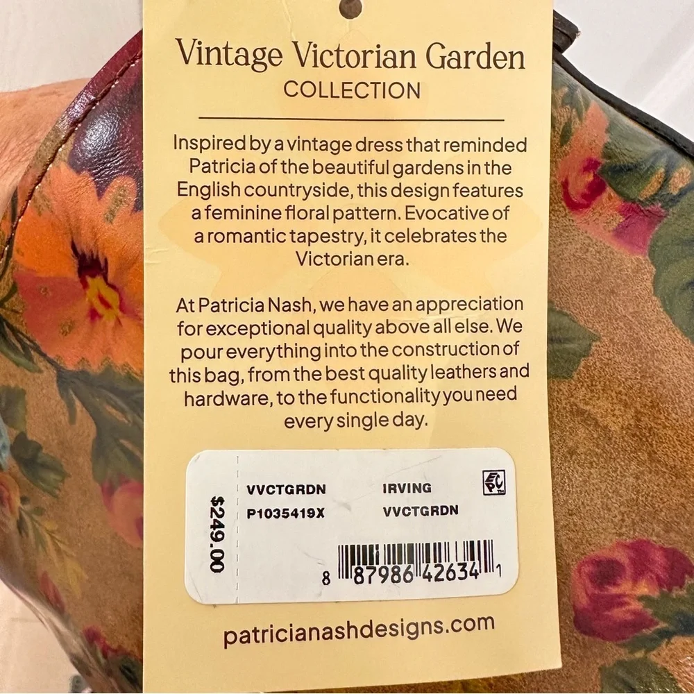 Patricia Nash Bucket Bag Vintage Leather Floral with Matching Wallet NWT - Picture 12 of 17